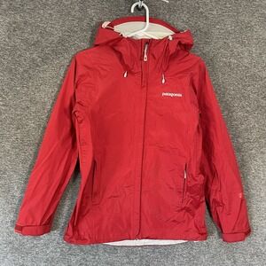 Patagonia Jacket Womens XS Red Torrentshell H2No Rain Hooded Shell Waterproof